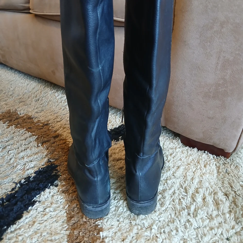 Vince Camuto Leather Black Over-the-Knee Riding Boots Women's 7M